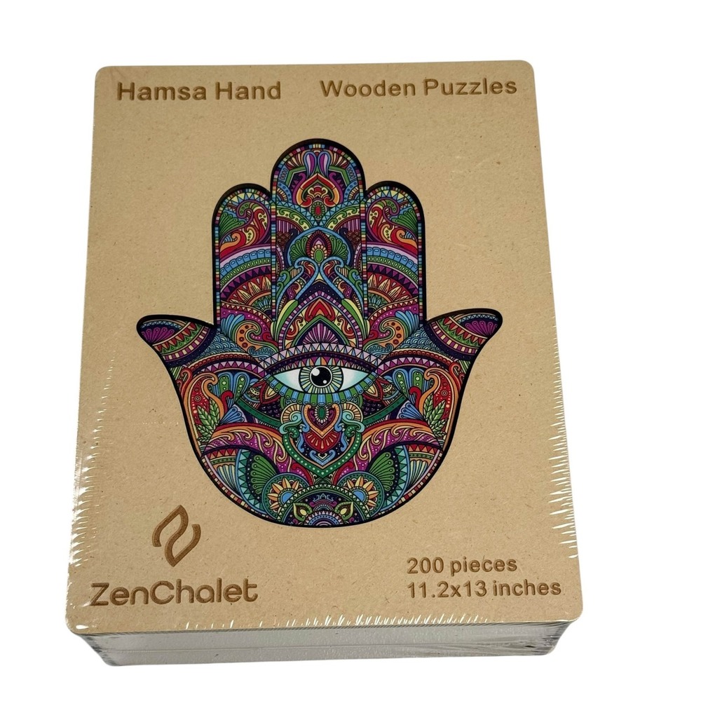 ZenChalet Hamsa Hand Wooden Puzzles 200 Pieces NEW